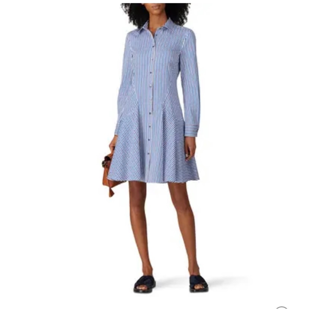 SOLD! Derek Lam Collective Blue Striped Shirtdress - M - brand new with tags!